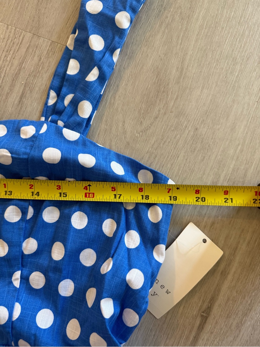 NWT New A New Day Blue Polka Dot Maxi Dress Large Sundress Sweet Heart  Neckline - Picture 6 of 7